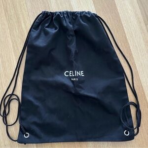 Celine black drawstring dust bag or backpack. Excellent condition